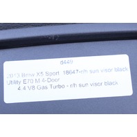 2007-2013 BMW X5 Right Sun Shade Visor 51167278614 OEM