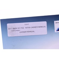 2017 BMW M4 F82 Coupe Owner's Manual OEM