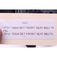 BMW M4 F82 Front Seat Belt Set M-Tech Blown Retractors M Tech Colors OEM