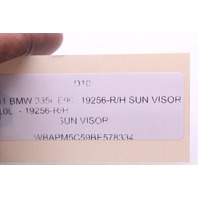 2006-2013 BMW 325Xi 328i 330i 335i X1 Sun Shade Visor Right OEM