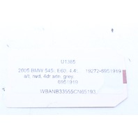 2005 2006 2007 BMW 525i 530i 545i M5 Power Window Switch Front Left Driver Master OEM