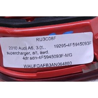 2010 Audi A6 Left Inner Tail Light Lamp LED 4F5945093F OEM