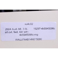 2003 2004 Audi A6 RS6 Right Tail Light Lamp 4B5945096C OEM