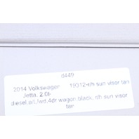 2011-2014 Volkswagen Jetta Wagon Right Interior Sun Visor 1K0857552AA OEM