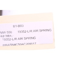 2010-2012 BMW 550i GT Left Rear Suspension Air Spring