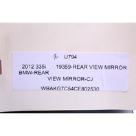 2012 335i BMW Interior Inside Rear View Mirror OEM