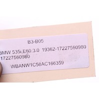 BMW Engine Oil Cooler Line Hose 7560980 OEM