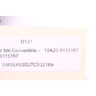 2006-2010 BMW M5 M6 Steering Column Switch Housing 9115167 OEM