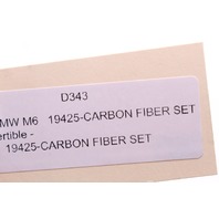 2006-2007 BMW M6 Carbon Fiber Trim Set Dash Console Door Panel E63 E64 OEM