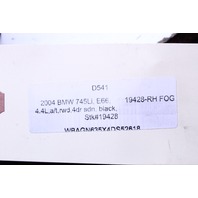2002 2003 2004 2005 BMW 745Li E65 E66 Fog Light Lamp Right OEM