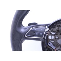2012 Audi A7 STEERING WHEEL 3 Spoke Paddle Shift Leather Damaged OEM