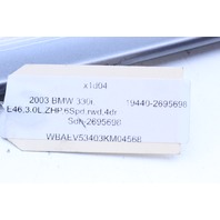 2001-2005 BMW 330i Sedan Rear Trunk Lid Spoiler 2695698 OEM