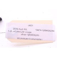2010-2013 Audi R8 Rear License Plate Lamp Light 1J6943024B OEM