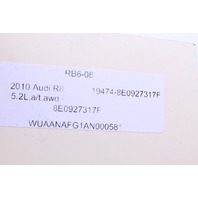 2010 Audi R8 Brake Booster Vacuum Pump 8E0927317F OEM