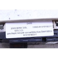 2007-2013 BMW 328i 335i Front Left Driver Master Window Switch 9180311 OEM