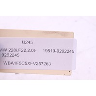 2015 BMW 228i F22 Central Information Info Display Monitor 9292245 OEM