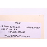 2012 2013 BMW 528xi Driver Left Engine Motor Mount 6794471 OEM