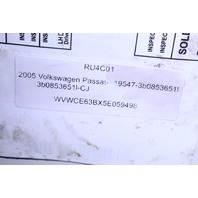 2001-2005 Volkswagen Passat Bumper Grille Front Upper 3B0853651L OEM