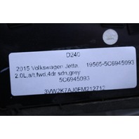 2015 2016 Volkswagen Jetta Sedan Tail Light Lamp Inner Left OEM