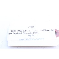 2016 BMW 228i F22 Key Fob