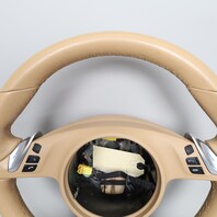 2011-2016 Porsche Cayenne Panamera Multifunction Steering Wheel Beige OEM