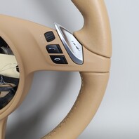 2011-2016 Porsche Cayenne Panamera Multifunction Steering Wheel Beige OEM
