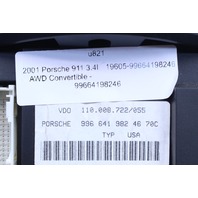 2001 Porsche 911 996 Speedometer Instrument Cluster OEM