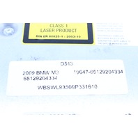 2009 BMW M3 335i Radio CD Navigation Player Head Unit 65129204334 OEM