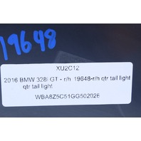 2014-2016 BMW 328i 335ix GT Tail Light Right OEM