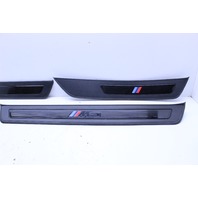 2013 2014 2015 2016 BMW M5 Front Rear Door Sill Plate Set Gloss Black