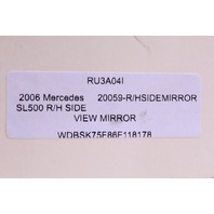 2003 2004 2005 2006 2007 2008 Mercedes SL500 Door Mirror Right Side View