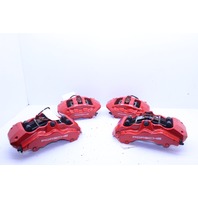 2007-2009 Porsche 911 997 Turbo Front Rear Brake Caliper Set Brembo Red OEM