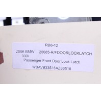 2006 BMW 330i Passenger Front Door Lock Latch