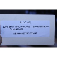 2006 BMW 750Li E66 Power Window Switch Front Left Driver Master - 61316943056 OEM