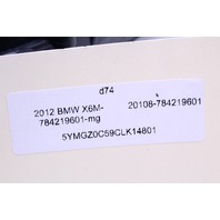 2012 BMW X6M E71 Central Bass Individual Audio Sub Speaker 65137842196 OEM