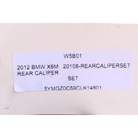 BMW X5M X6M E70 E71 Rear Brake Caliper Pair Set 34216789349 34216789350 Stock#20108 OEM
