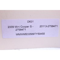 2009-2015 Mini Cooper Left Interior Sun Visor 51162758471 OEM