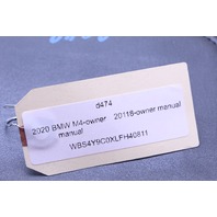 2020 BMW M4 Owner's Manual Set Packet Case
