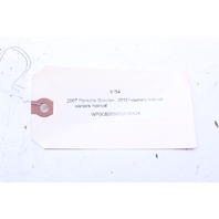 2007 Porsche Boxster S 987 Owners Manual Case Booklet