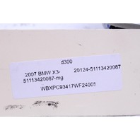 2007 BMW X3 Front Left Driver Kidney Grille 51113420087 OEM