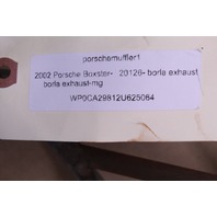 2002 Porsche Boxster 986 Borla Exhaust Assembly Has Dent Stock#20126