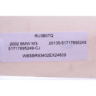 2002 BMW M3 Driver Left Strut Brace 51717895249 OEM