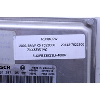2003 BMW X5 Engine Computer Module ECU ECM DME DME 7522800 Stock#20142 OEM