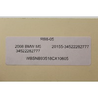 2008 BMW M5 Yaw Rate Turn Sensor 2282777 OEM