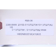 2008 BMW M5 Upper Kidney Grille Pair Left Right 7027061 7027062 OEM