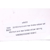 1995-1999 BMW M3 E36 Brake Caliper Set Front Rear Right Left - 34112227515 OEM