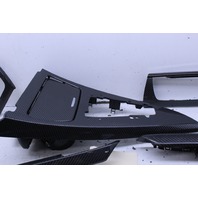 2012-2018 BMW M6 Carbon Fiber Interior Dash Console Shift Bezel Door Trim Set OEM