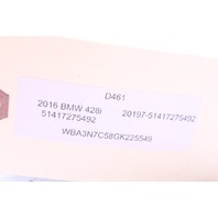 2016 BMW 428i Right Wood Door Panel Trim 51417275492 OEM