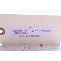 2016 BMW 428i SRS Crash Impact Control Module