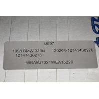 1998 BMW 323ci E36 Engine Computer Module ECU ECM DME 1430276 OEM